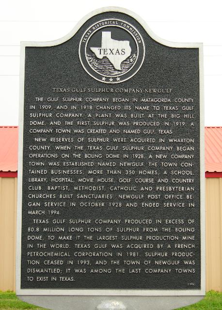 Newgulf Historical Marker